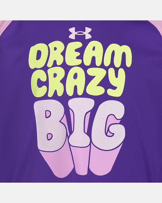 Girls' Pre-School UA Dream Crazy Big Long Sleeve, Purple, pdpMainDesktop image number 1